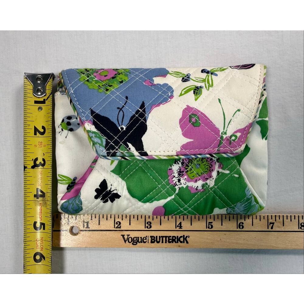 Vera Bradley Casey Sateen Wallet Limited Edition Butterfly Flower Pattern Purple - Picture 9 of 10